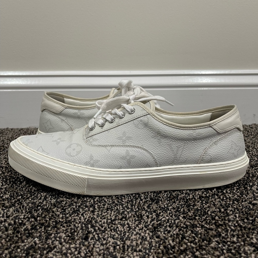Louis Vuitton Monogram Trocadero “White/Grey” Low Sneakers - Picture 2 of 9